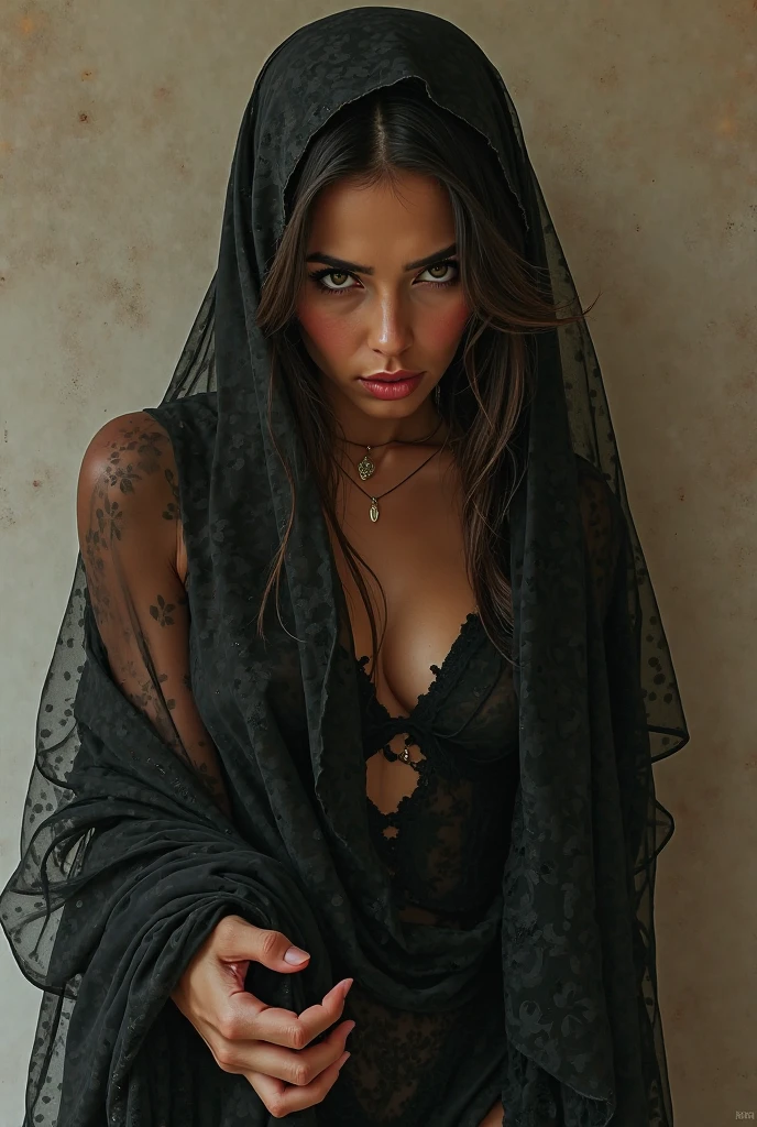 Chica gotica culona si ropa