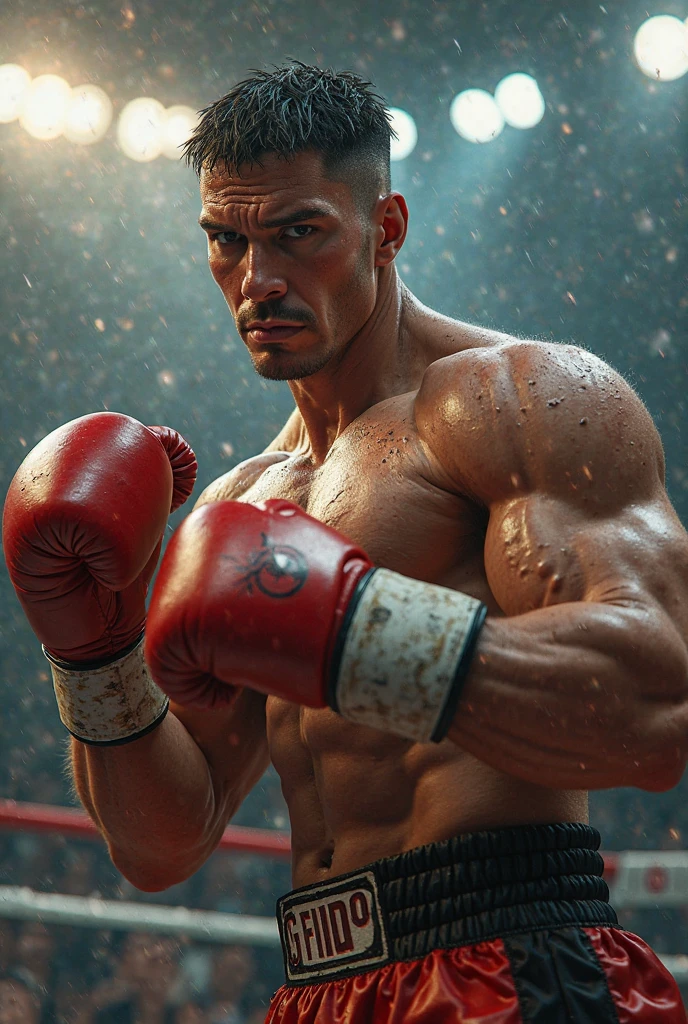 Male boxing muscle