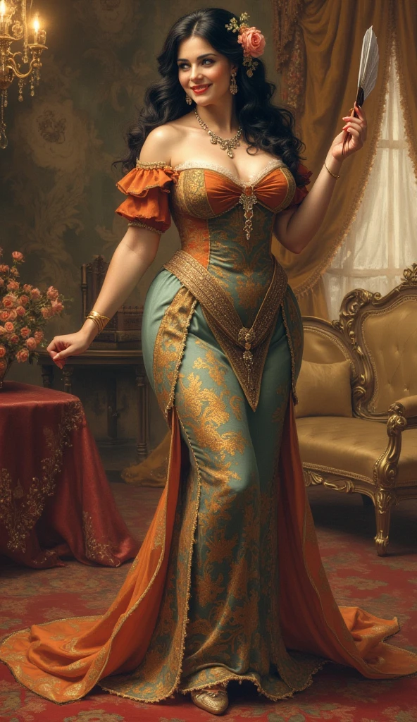 obese voluptuous handicapped women wearing t-shirts getting a medical examination on a sofa, detailed body parts illustration painting by Luis Royo, Jane Jones, Ismail Inceoglu, Amy Sherald, Max Ernst, Dora Maar, Bosch; maximalism, surrealism, 3d liquid detailing, volumetric lighting, octane render, 16k, provocative, sensuous, Indonesian-japanese-korean, t-shirts , thight skirt