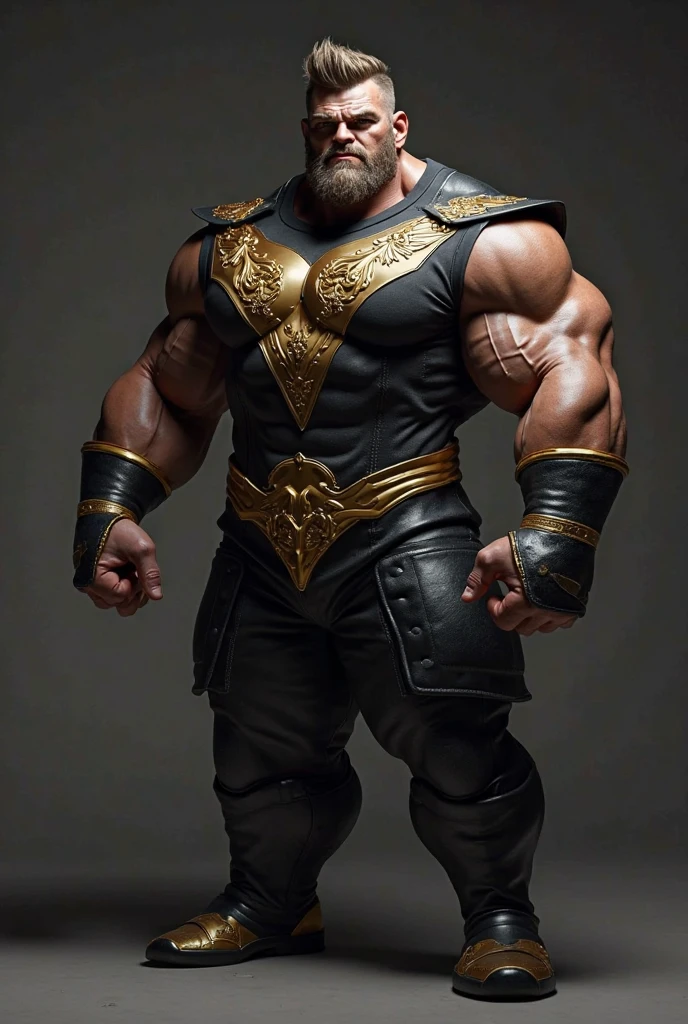 Description: Generate an image of a tall, muscular man with a confident pose. He is shirtless, showing off his well-defined muscles. The background should be neutral or slightly dramatic to enhance the heroic feel. The man should have a bright, confident smile on his face.
Pose: The man is standing tall with his feet shoulder-width apart. He has his arms raised to the sides, showcasing his muscular physique. His chest is puffed out with confidence, and he has a radiant smile on his face.
Additional Details: Please ensure that the lighting highlights the contours of his muscles, emphasizing his strength and power. The overall mood of the image should evoke a sense of confidence and strength without being overly provocative.