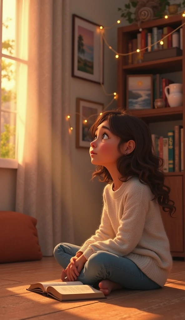 (photorealism:1.2), realistic photo of 8 years old Jesus Christ, indoors, soft lighting, plants in background, window with sunlight, cozy room, relaxed pose, realistic, intricate details, warm colors, by Greg Rutkowski, by Alphonse Mucha