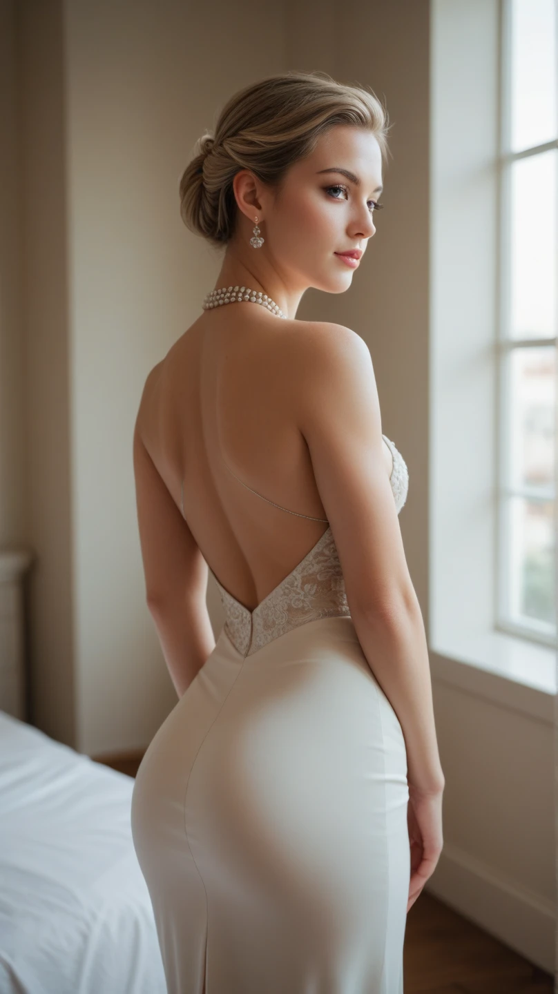 photo of scarlet johansson, beautiful woman hair updo upsweep nightclub sitting at bar stool, spreading legs, in sexy ass wedding dress, ass showing from behinnd, white, veil , (full body:1.3), sexy figure, (big boobs:1.3), (masterpiece) (best quality) (detailed) (8k) (HDR) (wallpaper) (cinematic lighting) (sharp focus) (intricate)