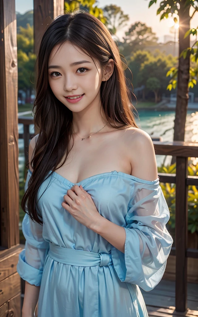 a woman,solo,((masterpiece)), ((best quality)), (ultra-detailed), ((extremely detailed)), 4K, (8K), best quality, (beautiful),((beautiful eyes)),yukata,medium hair,smile,wet body