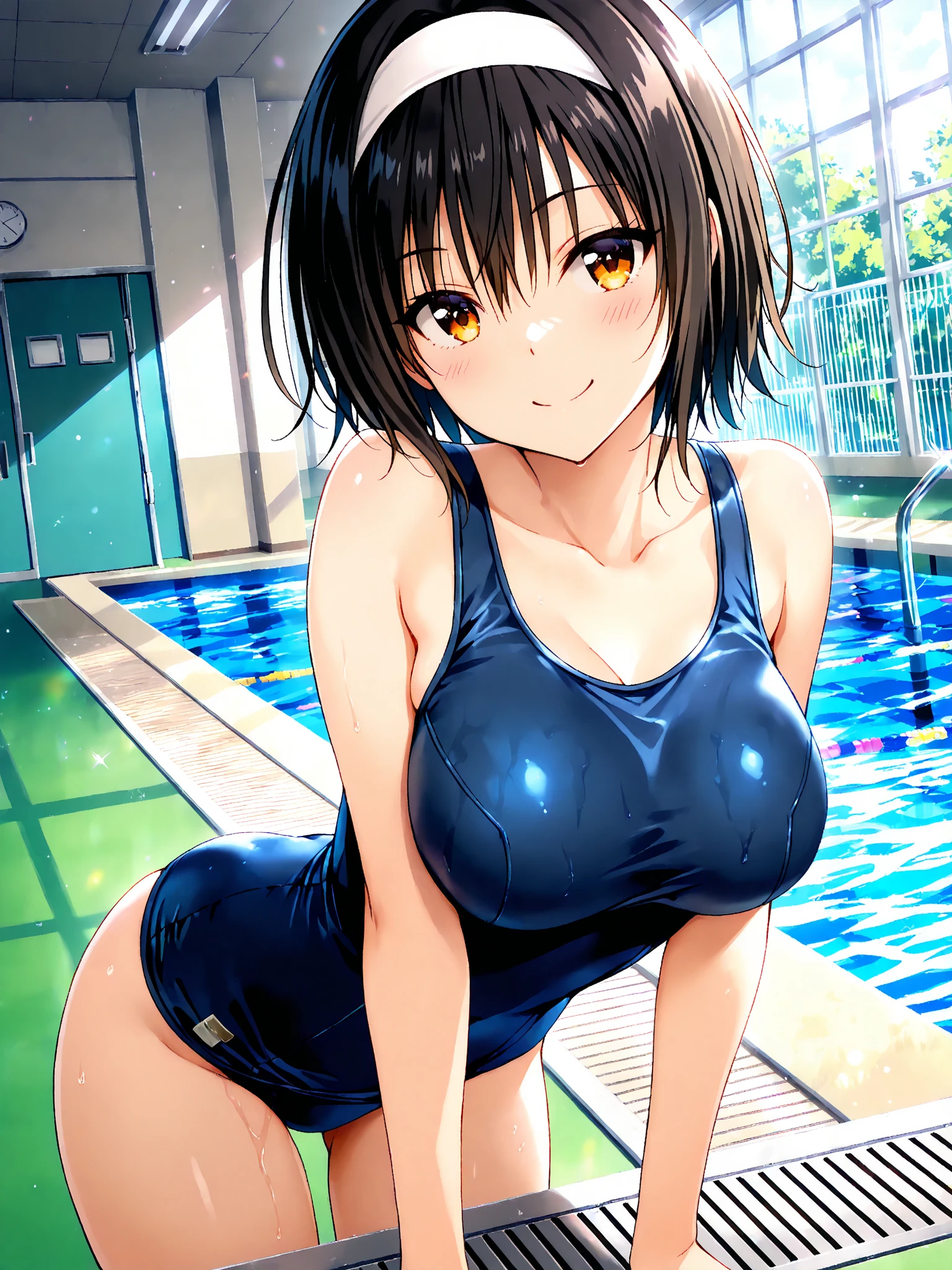 Highest quality, masterpiece, Ultra High resolution, (realism: 1.4), RAWphotograph, One person'S成熟した女性, One person'S成熟した女性, (Highest quality, High resolution, 4K, Detailed lighting, Shaders, Perfect Anatomy, Perfect Proportions), In the eye of the beholder, (masterpiece, Highest quality) (Highest quality, 4K, 8k, High resolution, masterpiece: 1.2), Very detailedな, (Realistic, Realistic, realism: 1.37), (masterpiece: 1.3, Highest quality, Ultra High resolution, Very detailedな), (Realistic, Realistic: 1.4), (Highest quality: 1.2), Perfect Eyes, Perfect Face, Perfect lighting, (Highest quality, 4K, 8k, High resolution, masterpiece: 1.2), Very detailedな, (Realistic, Realistic, Realistic: 1.37), (Highest quality, 4K, 8k, High resolution, masterpiece: 1.5), Very detailedな, (Realistic, Realistic, Realistic: 1.5),
masterpiece, Highest quality, Very detailedな, Highest quality, High resolution, 32K CG, Very delicate and beautiful, shape, High resolution, Sharp focus, Front lighting, Shine, One person'S, One personで, smile, very beautiful and detailed anime face, High Definition Game CG Character Eyes, ((masterpiece)), ((Highest quality)), (Very detailedな), ((cute)), cute, ((Very detailed)), 4K, (8k), Highest quality,
School SwimSuit, Completely naked, Adult, 19 years, Black Hair, Haircut with dull bangs, Brown eyes, beautiful Brown eyes, Big Breasts, Impressive body curves, Completely naked、Nipples、いたずらなsmile, Pink Lips, , cute poSe, (masterpiece, Highest quality:1.2), High resolution, highly detailed CG unity 8k wallpaper, Perfect lighting, colorful, ultra High resolution, 4K, Very detailedな, photograph, 8k, High resolution, High resolution, Indoor Pool Background, School,