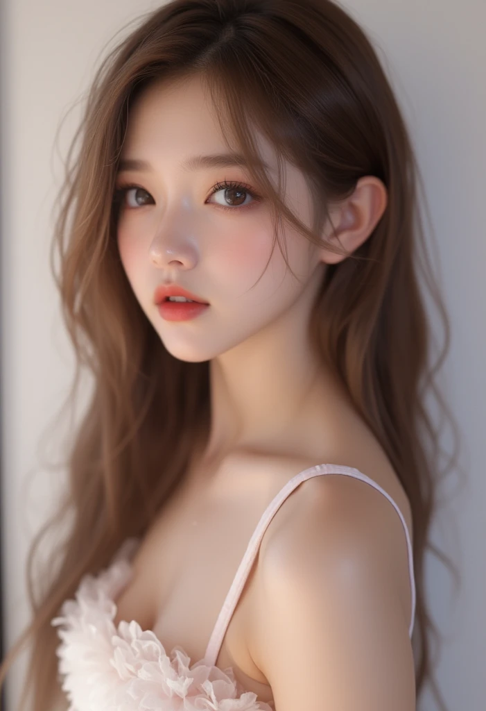 see through,Beautiful and fair、Radiant Skin, 3 Up, Gorgeous, bright, Fresh and gentle expression, Perfect beautiful face、Beautiful shiny bangs, A very beautiful 17 year old girl, Eyeliner, Very perfect eyes,Large breasts,Grooves reveal original skin,Muscular body,White lace underwear,Hatsune Miku