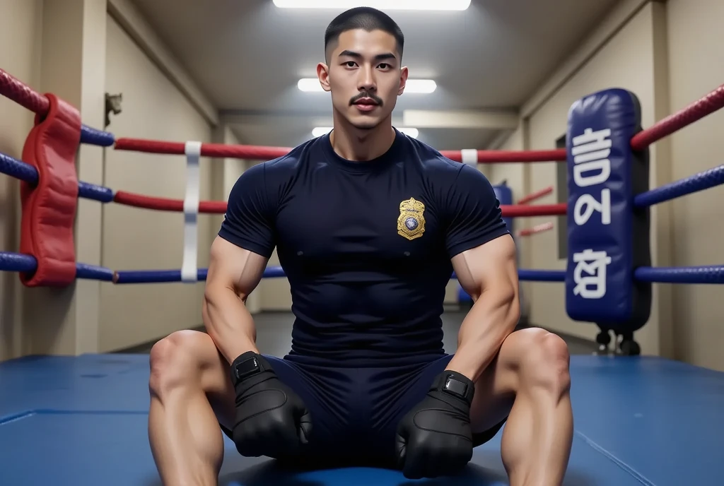 40 years old，Hidetoshi Nakata，（Kogoro Mori 1.3），whole body，Lean，muscle，office，Orange socks，Feet raised，surrender，Baldhead ，transparent，Thick body hair，underwear，Topless，Densely hairy，Fortitude，HD，With a mustache