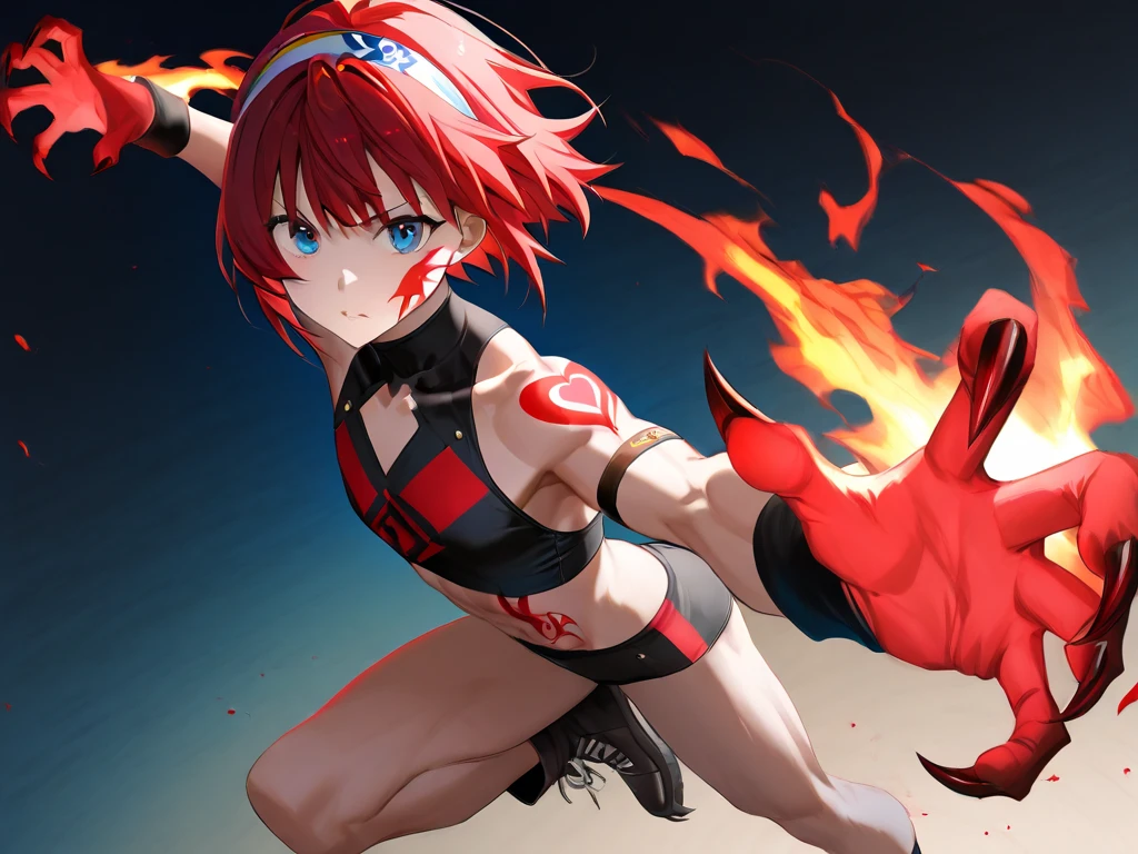Ryomen sukuna, shapely body, アニメ, red light, anger , Insane, high qualiy, fully body