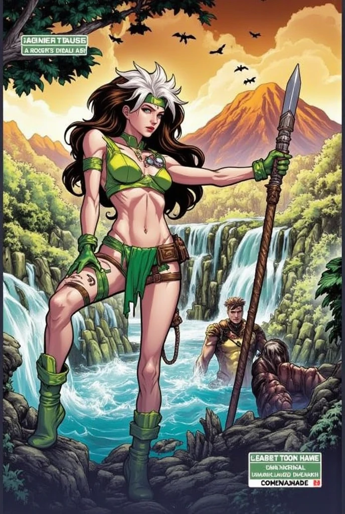 Masterpiece, Ultra extremely detailed, Insanely Definition - quality, 8k, (vibrant colors,vibrant theme), (intricate), full body , NSFW                                                                                                     Adam hughes style , Frank Cho Style , Bruce Timm style ,  jill of the jungle , Soap-Committee on ArtStation art style , full body view, full shot, front view, back view, character design, character sheet, jungle woman, beautiful hair, green eyes, strong highlights, sharp outlines, sharp shadows, 8k, high quality, solid white background, cell shading , queen of the jungle, perfect body curve, green bikini, full character sheet, full body, multiple poses and expression on white background, nsfw, comic book art style 
