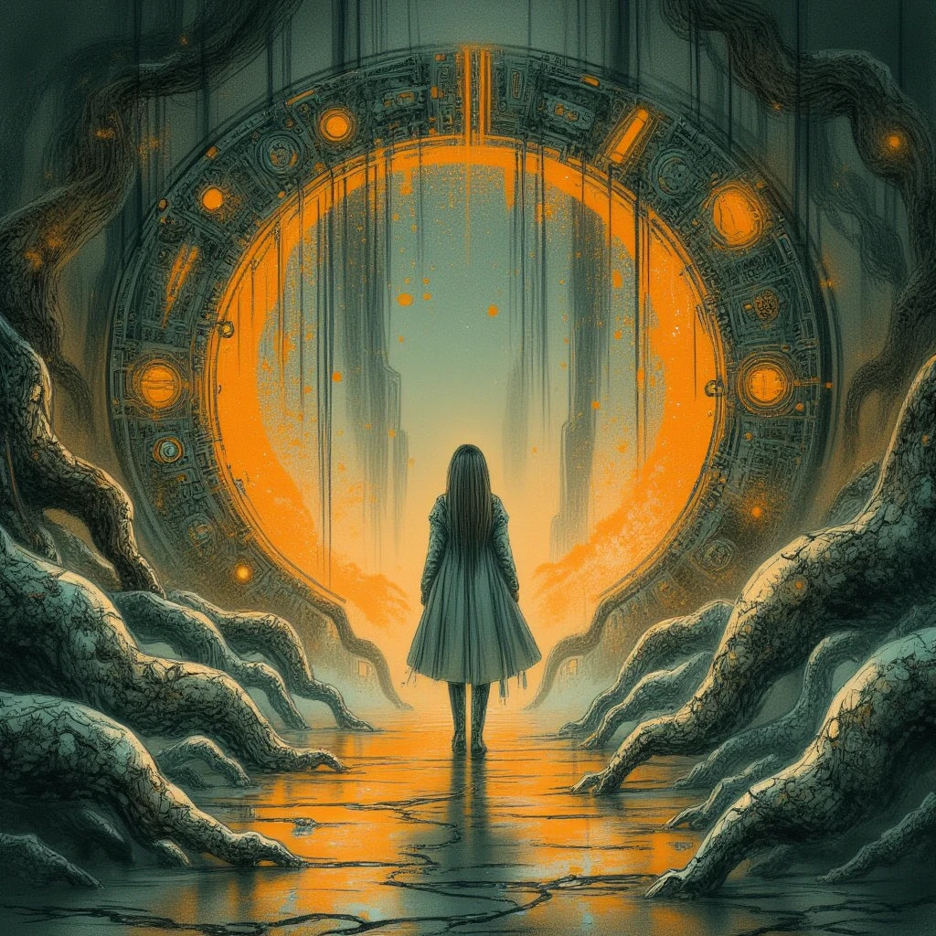 A girl lost in an alternate reality where beings from another universe are studying her and creating a replica of her to send to Earth.
