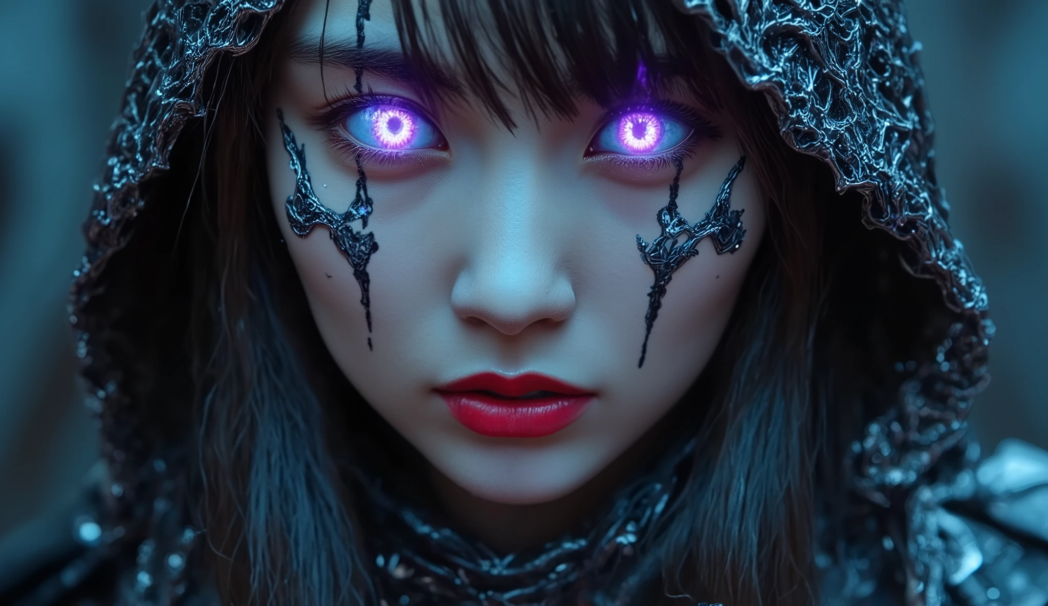 Dramatic Lighting , Realistic, 8k, cinematic composition , Attractive Body Line , Dramatic Shadow , intricate and elaborate patterns , 30 Megapixel , chiaroscuro lighting , Moody color scheme , Complex and Exquisite Patterns , Super Real, full portrait photo showing beautiful long legs , full body image in underwear, beautiful Digital Artwork, beautiful Digital Art, Detailed Beautiful Face, 10k High Quality Detailed Art, very beautiful Digital Art, Digital Art. very detailed, beautiful detailed body , 完全に左右対称のデスタトゥーが施されたカーブドロップデッドゴージャスなファンタジーデスナイトのモデルのvery detailedな写真を作成してください, amazingly perfect and gorgeous feminine face, Realistic makeup, Detailed Brilliant Neon Sapphire Eyes, Long Flowing Hair, gentle facial curves , plump cheekbones , Small eyes 、away, Unobtrusive jawline, Perfect Symmetry Ratio, beautiful digital art , Long and beautiful tattooed legs, beautiful tattoo arms , figure with perfect feminine curves, perfect, silky skin texture, Perfectly ample and round breasts, Perfect heart shaped butt, legs, neon sapphire eyes that are vivid and vivid in every detail , full body, The whole picture, full bodyポーズ, sexy deathknight armor Chain Jewelry ", img_ Realistic.hike , Chain Jewelry , very detailed fantasy art, Beautiful Fantasy Art Portraits, intricate detailed Digital Art, very detailed digital painting, Digital Art fantasy art, Mark Brooks Details, detailed fantasy Digital Art, amazing detail Digital Art, close-up portrait demon skull, Todd Lockwood , liquid