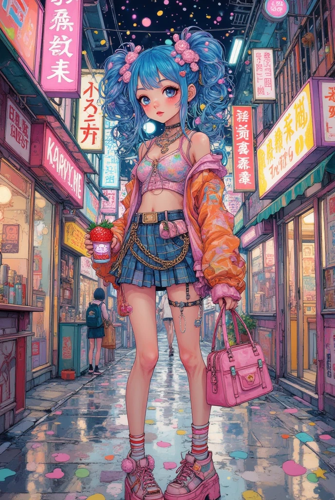 Girl with pink hair,Royal sister figure,Not wearing any clothes,No underwear, no underwear,