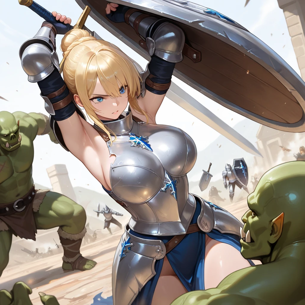 masterpiece, <lora:hiting-goblinriding2:0.8> , goblinriding, a (goblin) is riding a girl, (armor:1.1), reins, collar