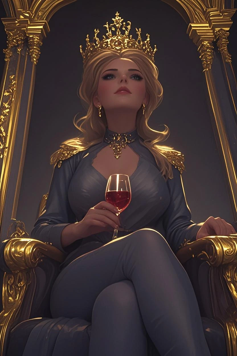 masterpiece, Animated illustration actor Kevin Spacey is negotiating with an elf queen, 35 year old woman with blonde hair sitting at a table inside a royal palace
