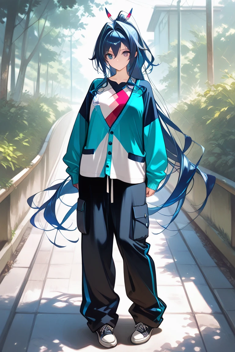 1girl, detailed Unity Engine, Rainbowpunk, Golden ratio, eye-level shot of a ("Frenzy":1.3) , it is very Flowing and Grouchy, plain DayGlo blue background, warm flora with Birch, at Overcast, soft focus, (landscape art by Hiroshi Nagai:1.0) , (Andre Kohn:1.0) , Graphic novel, Embarrassing, fluorescent purple lighting, Depth of field 100mm, Kodak Ektar, Embroidery, dark blue and Arcane splash, most beautiful artwork in the world, extremely detailed CG Unity 8k wallpaper