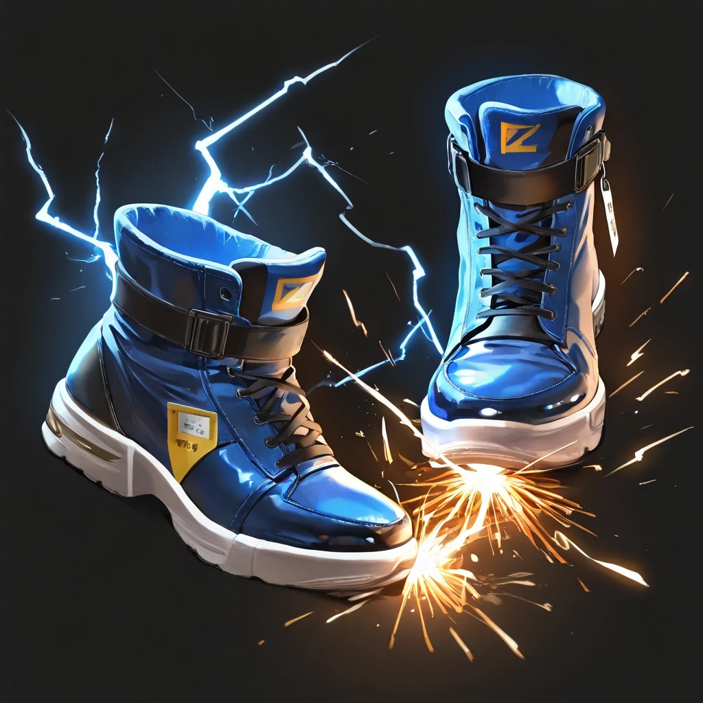 (CGI),(3D),((empty background:1.2)),(insanely detailed), (fine details),(sharp lines:1.1),Game Icon Institute,blue bone boots,n0mn0mbiet3ch,<lora:GameIconResearch_boots2_Lora:1>, <lora:n0mn0mbieT3CHv1-000015:1>