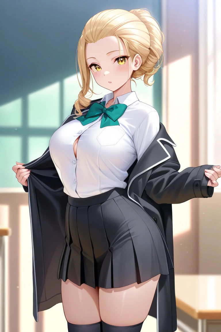 high school girl、Browsing Caution, 1boy and 1girl, In underwear、Back alley at night、ager、Blazer uniform、Beautiful woman、Very thick thighs、Very short skirt、Flip up your skirt to show off your crotch、Acme Face、Seducing the audience、Best image quality、High resolution、masterpiece、super high quality、Thick pubic hair、Receive money、Light green lace panties、Very big ass、Very large breasts 、Blushing、4K quality、Blushing、Cry of ecstasy、Wearing black knee socks、Sweaty all over、Heavy breathing、Shaking breasts、上下にShaking breasts、{Highest quality}, {so beautiful}, {Very detailed}, {Best illustrations}, Browsing Caution, girl,