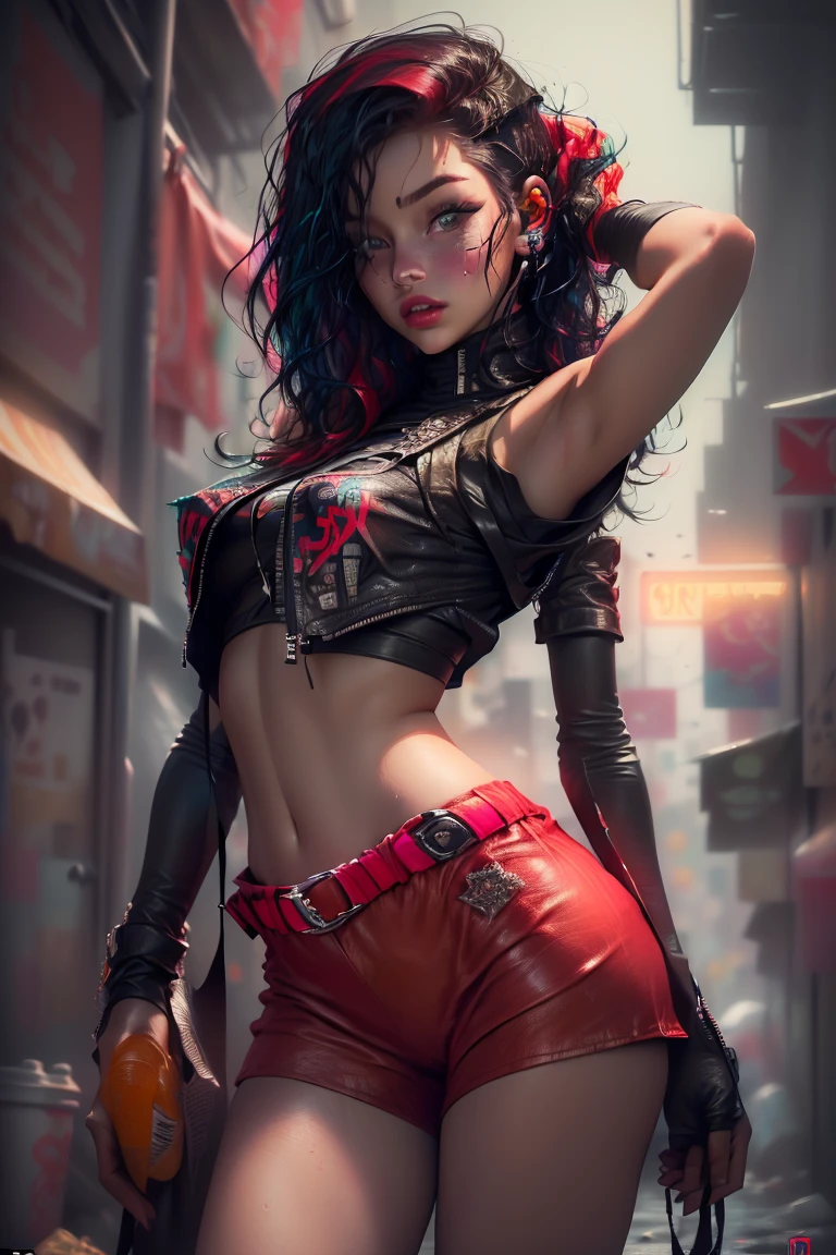 vulgar alien, green skin, numerous facial piercings, red jacket, mohawk style hair, white eyes, sapphire necklace, evil smile, full hd, 3d, ultra realistic, ultra detailed, hyper realism, highly extraordinary, rigidly, sesational, ultra sublime, ultra in-depth, hyper-accurate, very thorough, extremely particularized, rich in uniqueness, hyper-pragmatic, abundant in common sense --auto --s2