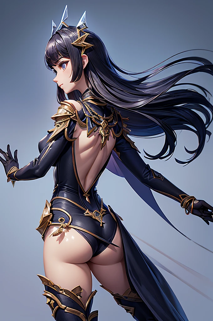 ((best qualtiy)), ((tmasterpiece)), (the detail:1.4), 3D,Normal posture, Beautiful mature woman in ancient Egyptian style,(Kneeling pose,Point at you with your ass,The barefoot:1.9)(Exquisite and simple ancient Egyptian costumes,White dress:1.9),(black long straight hair:1.6),(Ancient Egyptian temples,Ancient Egyptian temples:1.6),closeup of face,Extremely normal hands,Extremely normal legs,hdr(HighDynamicRange),Ray traching,NVIDIA RTX,Hyper-Resolution,Unreal 5,Subsurface scattering、PBR Texture、post-proces、Anisotropy Filtering、depth of fields、maximum definition and sharpness、Many-Layer Textures、Albedo e mapas Speculares、Surface coloring、Accurate simulation of light-material interactions、perfectly proportions、rendering by octane、Two-colored light、largeaperture、Low ISO、White balance、the rule of thirds、8K raw data、