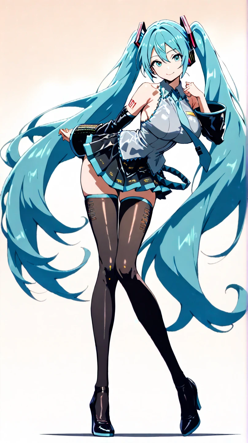 (1 girl),(high quality), (High resolution), (extremely detailed), (8K),(focus on lower body),(CG)、goddess of the sea、goddess outfit、transparent costume、blue dress、Magic Mentor、sexy panties、(black knee high stockings:1.2)、nipple shape、No shoes、neutral white lighting,sexy pose、showing panties、Hatsune Miku、Turning your back and sticking out your butt、fantasy world