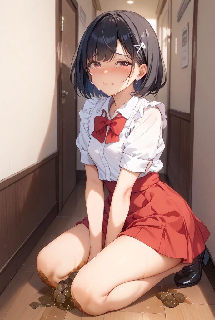 katoumegumi, megumi katou, brown hair, short hair, (brown eyes:1.5),
BREAK hat, jacket, long sleeves, thighhighs, white headwear, white thighhighs, dress, white dress, (red jacket:1.5), (white hat:1.5), open cardigan, open clothes,
BREAK looking at viewer,
BREAK indoors, classroom,
BREAK (masterpiece:1.2), best quality, high resolution, unity 8k wallpaper, (illustration:0.8), (beautiful detailed eyes:1.6), extremely detailed face, perfect lighting, extremely detailed CG, (perfect hands, perfect anatomy),(white panties:1.5), (skrit lift:1.5), standing, small breasts, (short, tiny, little:1.5), blush, embarrassed,from below, cowboy shot, dutch angle