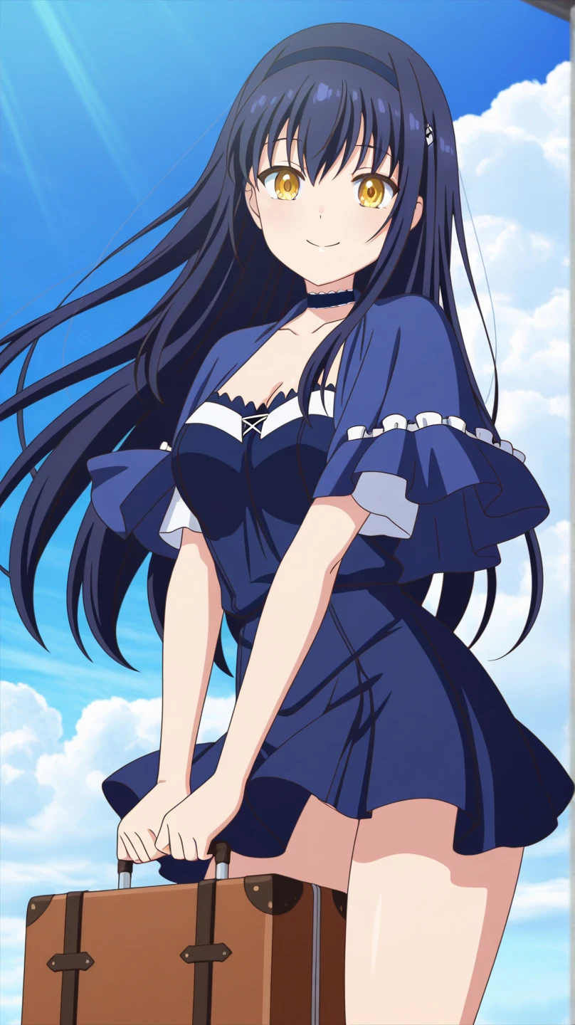 One girl,alone,Yukinoshita Yukino, Beautiful Anime Girls, Beautiful art style, squat:1.3, Bathroom Background, View your viewers, Perfect body, Smile, Showing teeth, Yukinoshita Yukino, Medium chest, Apply blush all over the face, Black Stockings, In underwear, Straight:1.3, Medium Shot,Panties in full view