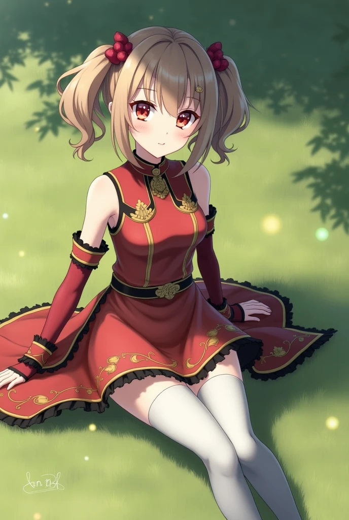 <lora:kagura_v1:0.71> kgr1, red dress, double bun, bun cover, china dress, chinese clothes, knee boots, short sleeves, small breasts,
tree, (in_tree), all_fours, on branch, v,, (masterpiece:1.3), (best_quality:1.3), (ultra_detailed:1.3), 8k, extremely_clear,, 1girl, solo, wide_shot,, outdoors,, insane details, intricate details, hyperdetailed, ultra detailed, extreme detailed, highest detailed, high_detail, colorful, beautiful, hdr, photorealistic, highres, ultra_high_res, photography, aesthetic, extremely_delicate,, seductive_smile,