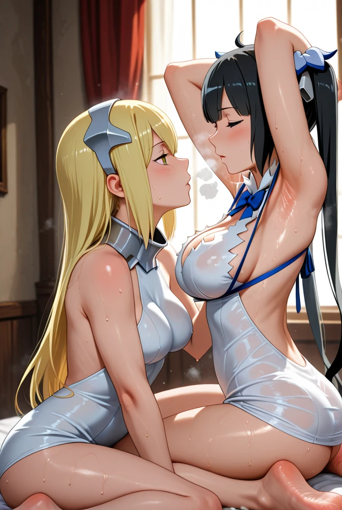 Best image quality、Two women having fun in a back alley at night、Sexy Costumes、20-year-old、obscene:1,2、transformation:1,2、Browsing Caution:1,2、Lesbian:1,2、Beautiful Full Body Esbian、Disheveled clothes、((Caressing each other))、Ultra-sensual scenes、Anatomically correct、choker、Handcuffed and restrained、(sweating、blush:1.1)、 Big ample breasts、areola protruding,、Spread your legs、Bow-legged、suffering、desire、Difficulty breathing、sexual expression、((A large amount of murky fluid drips from the genitals))、Hug from behind