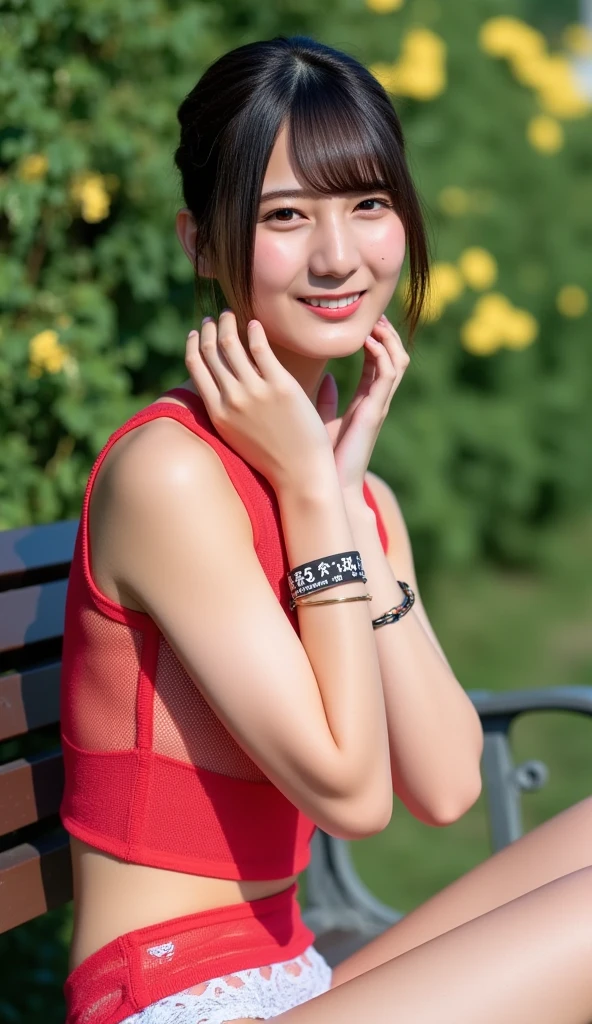 (masterpiece, highest quality:1.2), 8K, young beautiful girl, 85mm,Official AR RAW Photos, baby face、big breasts、show me your ears、photo shoot, cute face, Ultra high definition photo realistic edited photo full body super realistic, head to toe photo, full body photo, drunk beautiful sexy white skin Japanese female net idol 1, white button collar short sleeve plain shirt, top hanging down from chest, (simple necklace: 1.1), , 8k, photo realism, pink balloons, modern background, long legs, slender, sneakers, shiny skin, light reflecting off the skin, skin aura, pink Chanel handbag strap on shoulder, 8k, spread legs