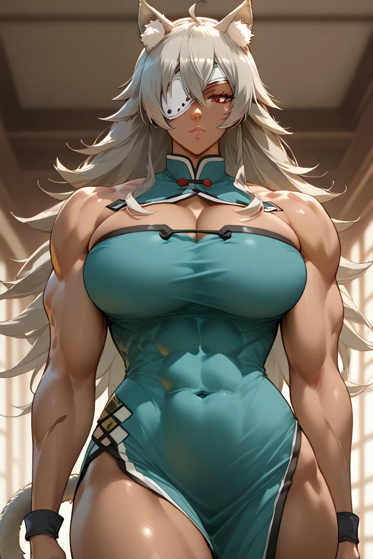 (masterpiece, best quality:1.2), 1girl, solo,girl, furina (genshin impact) , muscular female, (alternate muscle size,hyper muscle),blush,bra,muscular ,biceps,
