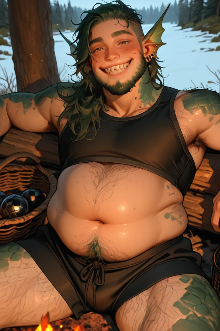dragon tied with rope、crocodile-like face、crocodile-like body、Massive(200%)、Green scales、Scales all over the body、large amount of pubic hair、Massive amount of axillary hair,,,,,,,,,、large amount of chest hair、large amount of belly button hair、large amount of belly hair、large amount of crotch hair、big antlers like a deer、large yellow eyes、Detailed and big eyes、Angry look、Irritated、White fangs、sharp claws、Angle from below、Brick floor、large wings、thick tail、Arms with tiger-like markings、arm stripes、red pattern on arm、Big crotch、fullnude、Ball-like belly、thick fat、massive belly、Saggy belly、huge amount of fat、mountain-like belly、stomach is on the ground、Mass sweat、a wet body、sodden、hand touching stomach、during a meal、surrounded by meat dishes、a large amount of meat、mountain of meat、Eating meat、Thick rope、Detained、The whole body is tied with a rope、Lying down、Can't move