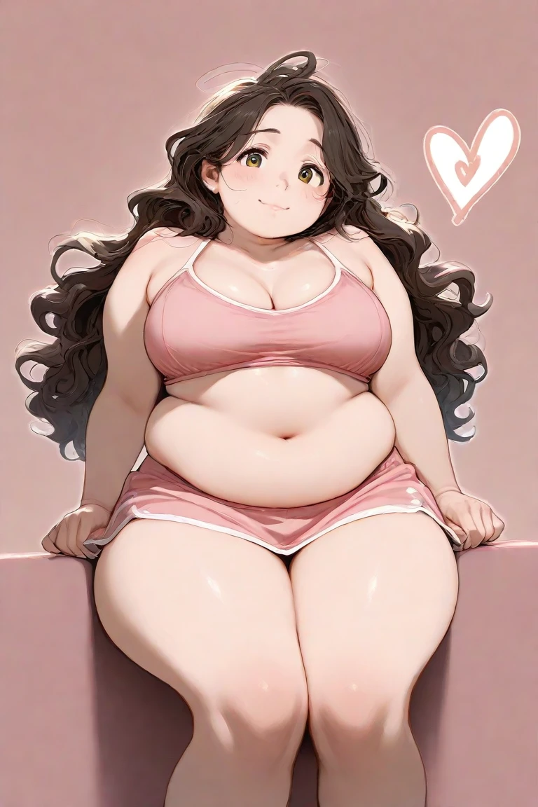 best quality,masterpiece,highres,absurdres, breasts, close-up, , navel, plump, solo, thick thighs, sketch, portrait, simple background, cleavage, white background, <lora:1717486010691643256:1>