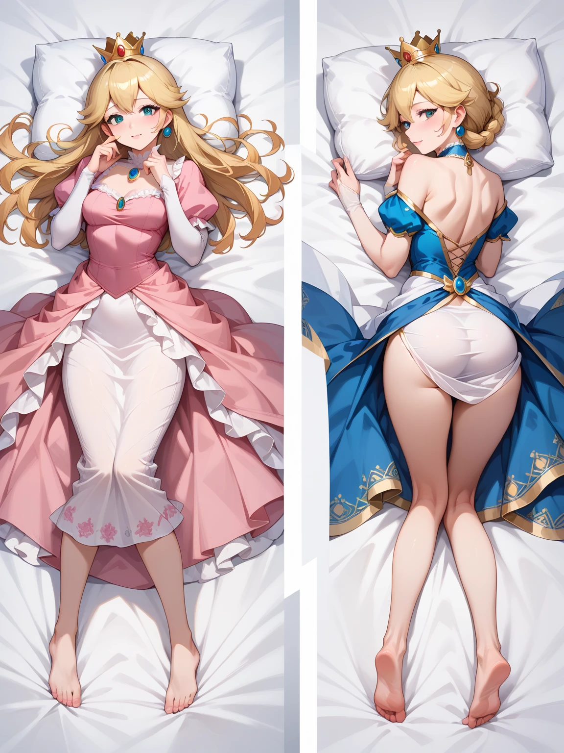Blushing Cinderella in lingerie waits for her prince, Virgin, before first sex, beautiful breasts and butt