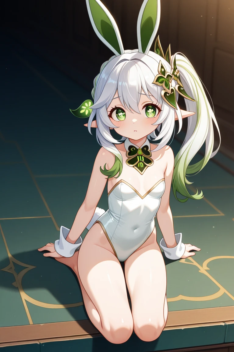 Better warmth, upcoming job, 
alone, {Nahida_genshin:1.15}, green eyes, fringe, pointy ears, hair ornament, White color, symbol-shaped pupils, Multicolored fur, side ponytail, worn fur, green fur, hair between the eyes, cross-shaped pupils, looking at the viewer,
Christmas, árbol de Christmas, Gifts,
Red socks, santa claus socks, Elbow length gloves, red gloves, wrapped as a gift,
only wearing underwear, christmas underwear, pose sexy,
Twins, twins session, Twins holding hands