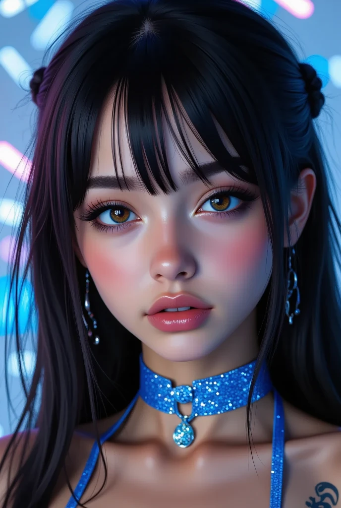 portrait Ariana Grande, wearing breasts star costume, against the background of a rainbow, character portrait, 3 9 9 0 s, short hair, intricate, elegant, highly detailed, digital painting, artstation, concept art, smooth, sharp focus, illustration, art by wlop, charlie bowater and alexandra fomina, 36k