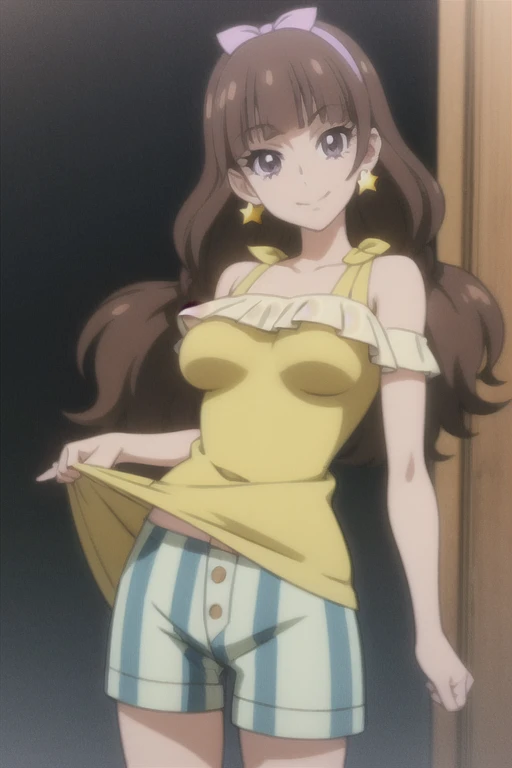 (((highest quality))), ((super detailed)),katalina、Light blue blouse、Super Mini Denim Skirt、waist skirt、beautiful breasts、beautiful navel、 ((illustrinion)), ((messy hair)), ((frills)), super mini skirt、beautiful woman、leather、luster、sleeve less、Thin dress、立膝in座ってます、beautiful breasts、Sleeveless dress、しゃがんinる、spread legs、show whitepanties,Beautiful camel toe、(1 girl),(一人in),brown hair,cowboy_shot,crossed_arm,looking for_in_viewer,Open_mouth,simple_background,Are standing,rining:Safety,agriculture_clothing,green_Clothes,green_eye,((highest quality))), ((super detailed)), ((illustrinion)), ((messy hair)), ((frills)), (1 girl),(一人in),,cowboy_shot,crossed_arm,looking for_in_viewer,Open_mouth,simple_background,Are standing,rining:Safety,agriculture_clothing,green_Clothes,green_eye,