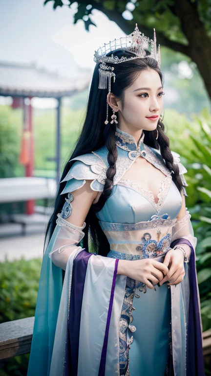 (1 girl:1.3), alone, (((非常非常非常Detailed face))),((The eyes and face are very detailed))),beautiful and delicate eyes,body parts__,official art,unified 8k wallpaper,super detailed,Beautiful and beautiful,big breasts美丽,masterpiece,best quality,The original,masterpiece,super detailed photos,best quality,ultra high resolution,photorealism,Sunlight,full body portrait,Astonishingly beautiful,,dynamic poses,delicate face,big breasts,vibrant eyes,(View from the front), Very detailed utopian sci-fi battlefield,Mecha world,Detailed face,Detailed complex busy background,untidy,Rich,Milky white W,highly refined skin,Authentic skin details,Visible pores,Clear focus,volumetric fog,8K Ultra HD,digital SLR camera,high quality,film grain,fair skin,photorealism,DL,In a utopian science fiction world,dystopian metropolis of the future,plainclothes,gorgeous hanfu,hanfu,Taoist robe,Taoist uniform,Beautiful Xiuhe,hairpin,bun,Jade crown,hair accessories,white hair,strong chest,超big breasts部,messy hair,There is an alien spaceship in the sky,sci-fi spaceship,