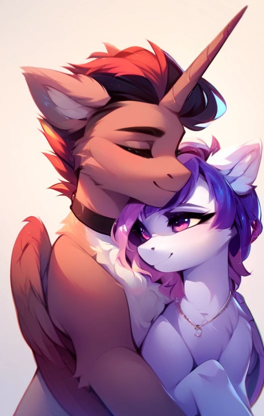 Furry gay  boys kissing lipstick 