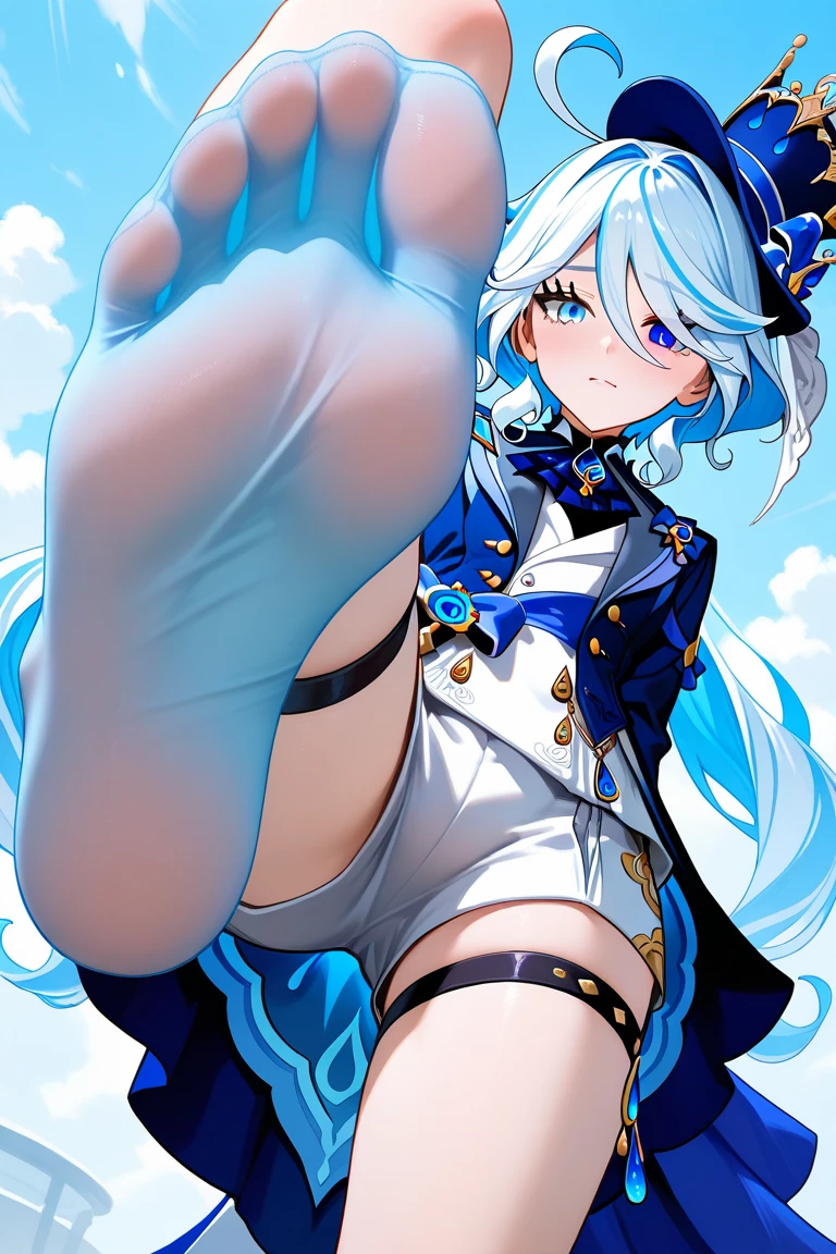 Highest quality, A seductive smile, Spread your legs,Bunny girl,Blue tights,Big Breasts