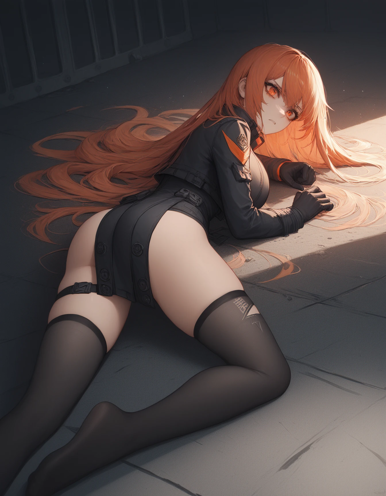 Maid clothes、Plump thighs、Best image quality、High resolution、masterpiece、super high quality、Spread your legs、Ass Shooting、Grey bra、Grey panties、Fullback panties、とてもBig Ass、The buttocks are too big、Low - Angle、Blushing、4K quality、Thick thighs、Big Ass、Wearing black knee socks、Pubic hair growth、Shooting from below、Blushed、Big Breasts、Condescending face、You are tempting me、Photo studio、On the bed、Show your ass、Videos Shooting、All fours pose、Multiple video cameras around、There are a lot of spectators around