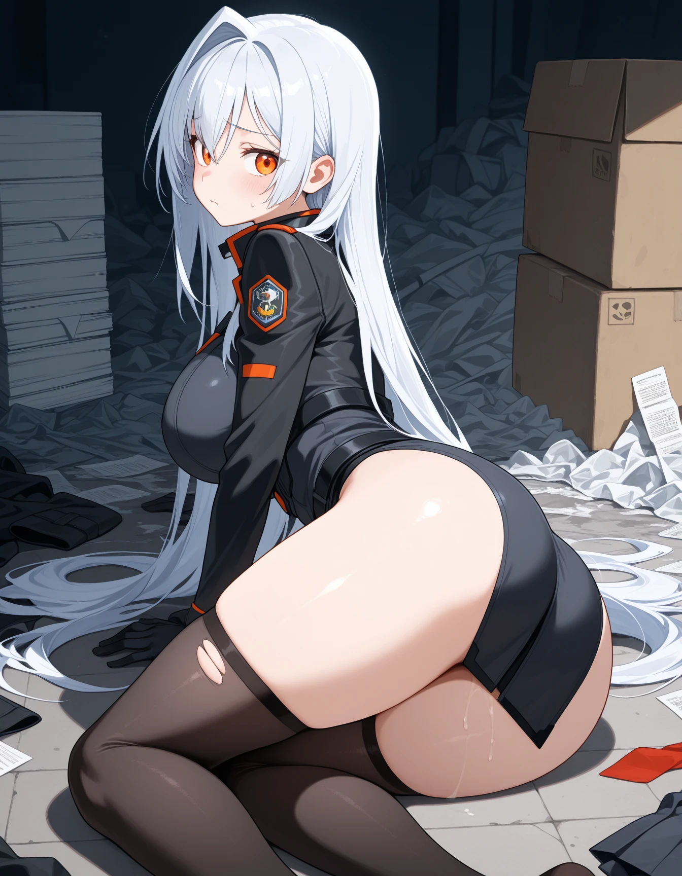 BREAK Perfect Anatomy、(High resolution:1.2)、Incredible illustrations、(Cute illustrations:1.2),(yuri,multiple views,)(Beautiful background,)(from below,dutch angle) 2gial(((blonde hair,shiny hair,hair intakes:1.8,long hair)(doyagao)(Black coat,ゴシック・ロリータ風Combat Uniform,SILKthong,garter straps,Eye patch:1.5),(a girl, ,height 1.7meters, 40kg),,17-year-old,flat chest))((gradient grey hair,shiny hair,hair intakes:1.4,long hair:1.5,Dark Skin:1.6)(Black coat,Combat Uniform,SILKthong,slut,garter straps,Eye patch),(a girl,flat chest,1.5meters, 40kg),,17-year-old,flat chest)) Cosplayer surrounded by people