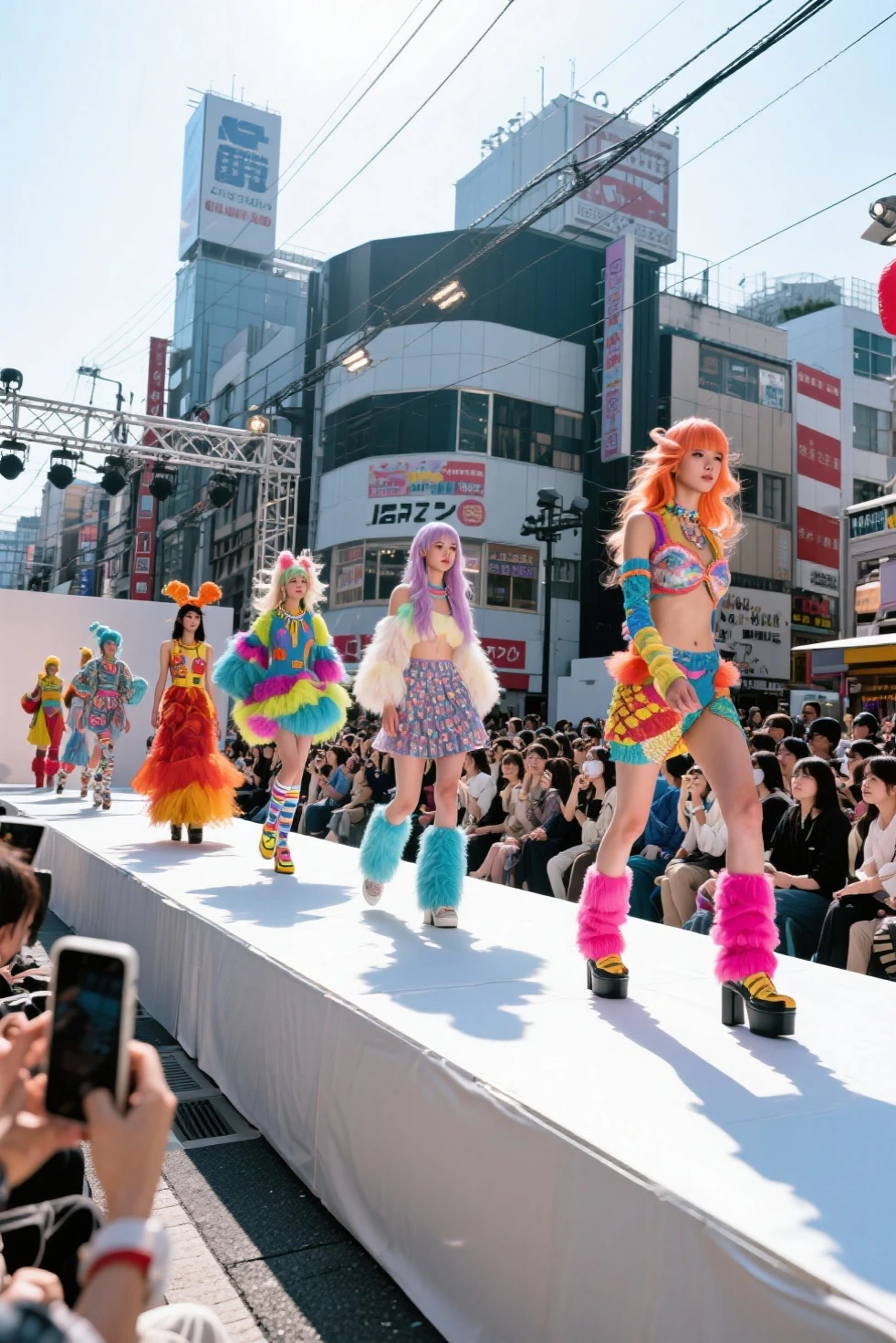 Ultra-grand scenes，The ultra-wide-angle lens captures the appearance of the adventurer girl on location。The ultra-delicate colorful Leica bodysuit allows the adventurer to always quickly change clothes for the elements of the scene，And the change in clothing does not affect the display of her physical characteristics。The adventurer's extremely tall body has a tight and extremely concave S-shaped curve，Her muscles are tight and her lines are slender, resulting in extremely exaggerated visual effects，The sternum of the adventurer mother narrowed and tightened，Abdominal coarctation and tightening，The waist narrows and tightens，The waist and abdomen are elongated and the chest and crotch are shortened to accentuate the slender line of the waist and abdomen，And make her K-cup teardrop-shaped super-large breasts tightened by the equipment straps。The adventurer's crotch is delicate and dexterous，But the buttocks are muscular，The silhouette is quite upturned，Her physiology will hold up the tights and tighten them。The adventurer's length is 67 percent taller than the bursting long legs%，The length is even taller than a normal person，And the hips and legs have round and beautiful lines。With tough and coquettish facial features, she is always as cheerful as the sun，Skyscraper Heels, a multifunctional off-road style with a strong sense of technology, was stepped on by her，Sometimes only her graceful figure can be seen，But her eyes shining like flame were always bright，She wears delicate and practical field gear on her hands, feet, wrists, neck and shoulders，The high-tech detection equipment flashes a variety of cue lights and neon-like information light screens，Let her always be surrounded by a charming colorful brilliance。Use Midjourney's advanced stroke tools and color palettes, as well as tools like texture packs and model packs, to create special bodysuits that inspire adventurers，While having good performance，Reflect the unique physiological characteristics of the adventur