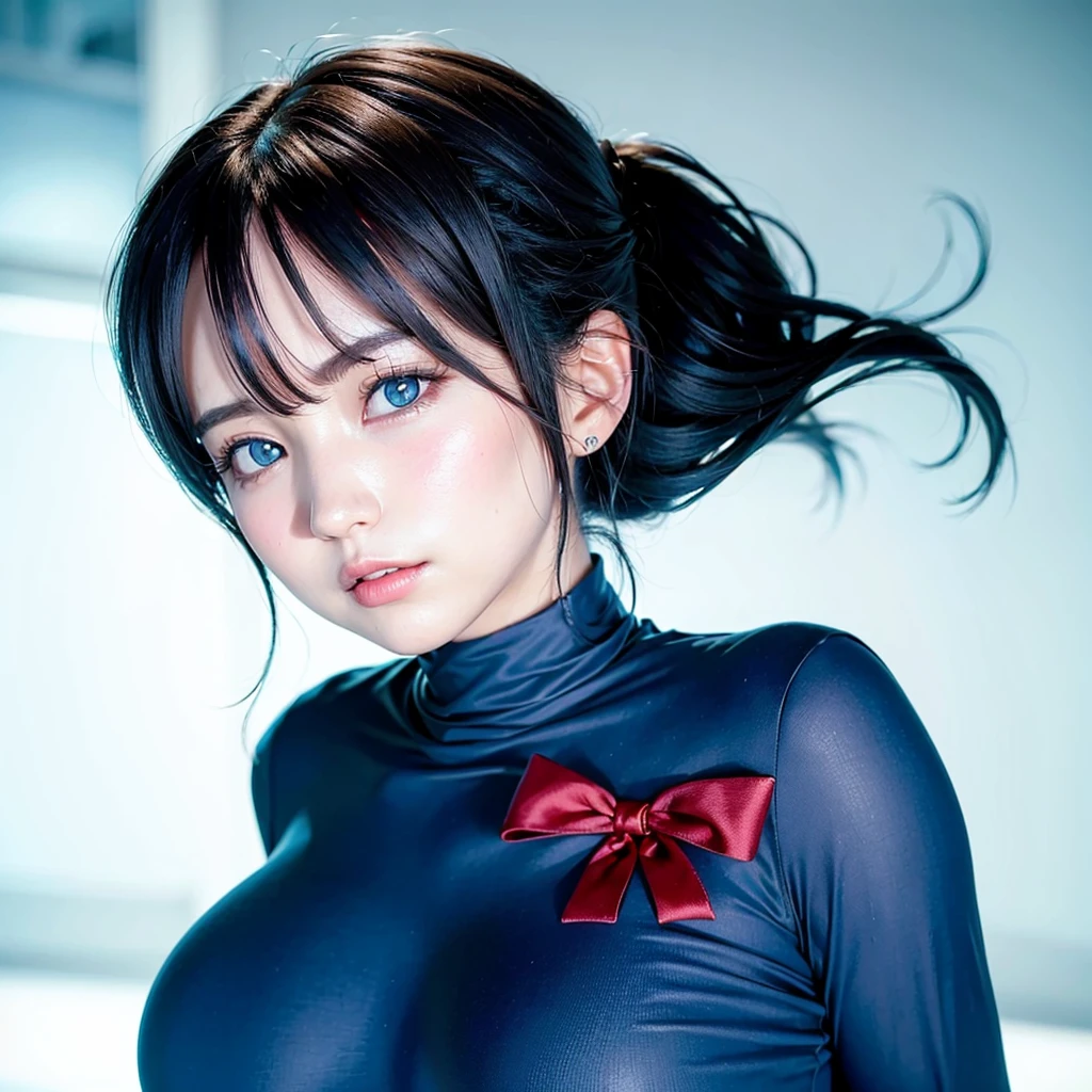 ((best quality: 1.5)) ((masterpiece: 0.8)), intricate details, sharp focus, professional, photorealistic, real life, realistic representation of the face, ((muscular smiling wanton mistress, ((gothic eye makeup)))), bright glow, dynamic pose, gorgeous perfect face, in the style of realistic and hyper detailed renderings, zbrush, hyper realistic oil, contoured shading, BREAK; BREAK (((dark wavy hair, ((blue eyes))))), (freckles: 1.2), ((fujicolor)), BREAK (((small breasts))), BREAK descending stairs at a mansion, ((((loose crimson red silk dress, sideboob)))), photorealistic, hyper-realistic, 8K, super detail