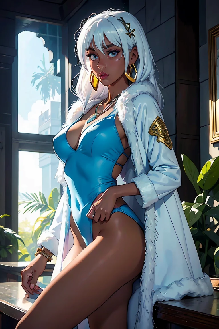 score_9, score_8_superior, score_7_superior, score_6_superior, one piece, Hairy Woman, Rabbit Beastman, See-through, Waterfront