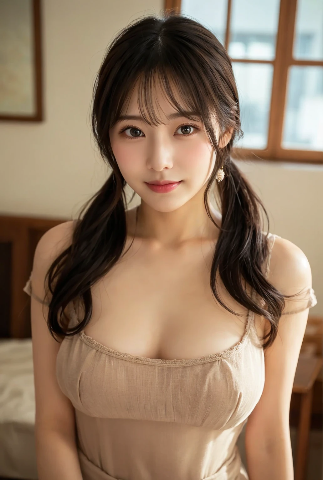 (masterpiece), Very realistic, seductively at the viewer, her cheeks turn red、 Non-NSFW, (Perfect Anatomy), 8k resolution, wonderful, elegant, Hyperrealism, Approaching perfection, dynamic, Very detailedな, Smooth, 超High resolution, Alchemy Smooth upscaled images ,HD resolution, High Quality Boost, Contrast Boost, Professional alchemy,((Hair Bun:1.3,Oversized cargo pants、Military Pants、Tight white tank top、Expressionless、美しいJapanese people women、cute、Small breasts))、university student、22 years old、Hair tied up、1people、Very beautiful Japanese idol portraits、RAW Photos,Highest quality、Genuine、Very delicate and beautiful,Very detailed,2k wallpaper,wonderful,In detail,Highly detailed CG Unity 8K wallpapers,Very detailed,High resolution,Soft Light,Beautiful detailed,Very detailed eyes and face,Beautiful and sophisticated nose,Beautiful and beautiful eyes,Cinema Lighting,(Simple light color background:1.3)、Complete Anatomy、Slender body、Small breasts、smile,｛A dimly lit Nordic cafe｝、｛Lots of houseplants｝、 ｛Morning sunlight filtering through the trees｝、｛Drink coffee｝、｛Hair tied up｝、｛sit cross-legged on a chair｝、｛Agave on the table｝美しいJapanese people women、Sharp focus, Perfect dynamic composition、Tilt your head、Close-up portrait, Model body type、 masterpiece、Highest quality、超High resolution、Ultra-high resolution photos、Smooth upscaled images 、HD resolution,、High Quality Boost,、Contrast Boost、Hyperrealism、Super fine、8k、elegant、 １people、Japanese people women、美しいJapanese people women、Ultra detailed face,、A captivating smile、cute、White skin、Fair skinの美しい肌、Brown eyes、Beautiful symmetrical face、Small face、Age 25、Beautiful black hair、 Beautiful small breasts、Skin between genuine people、Perfect figure、Perfect Anatomy&#39;s Body Type、whole body photos、Detailed and realistic people bodies、Detailed and realistic skin、Realistic face in every detail、Detailed and realistic eyes、Detailed and realistic lips、Detailed and realistic teeth、Detailed and realistic ears、Detailed and realistic hair、Beautiful Hands、Realistic feet down to the last detail、Realistic breasts down to the last detail、Realistic areola down to the last detail、Realistic nipples down to the last detail、Realistic female genitalia down to the smallest detail、Realistic vagina down to the last detail、Detailed and realistic clitoris、Realistic ???? down to the last detail、Thick pubic hair with realistic detail、whole body、whole bodywhite skin、Fair skin、Check and fix the skeleton、Pubic hair is thick、Thick pubic hair、 Completely naked、urination、Pleasant expression、Blushing cheeks and an ecstatic expression, Leaking urine、A sex toy is inserted into the anus、Put your arms behind your back、Open your mouth、 Scandinavian-style cafe、Scandinavian interior、Wooden table、Surrounded by plants、