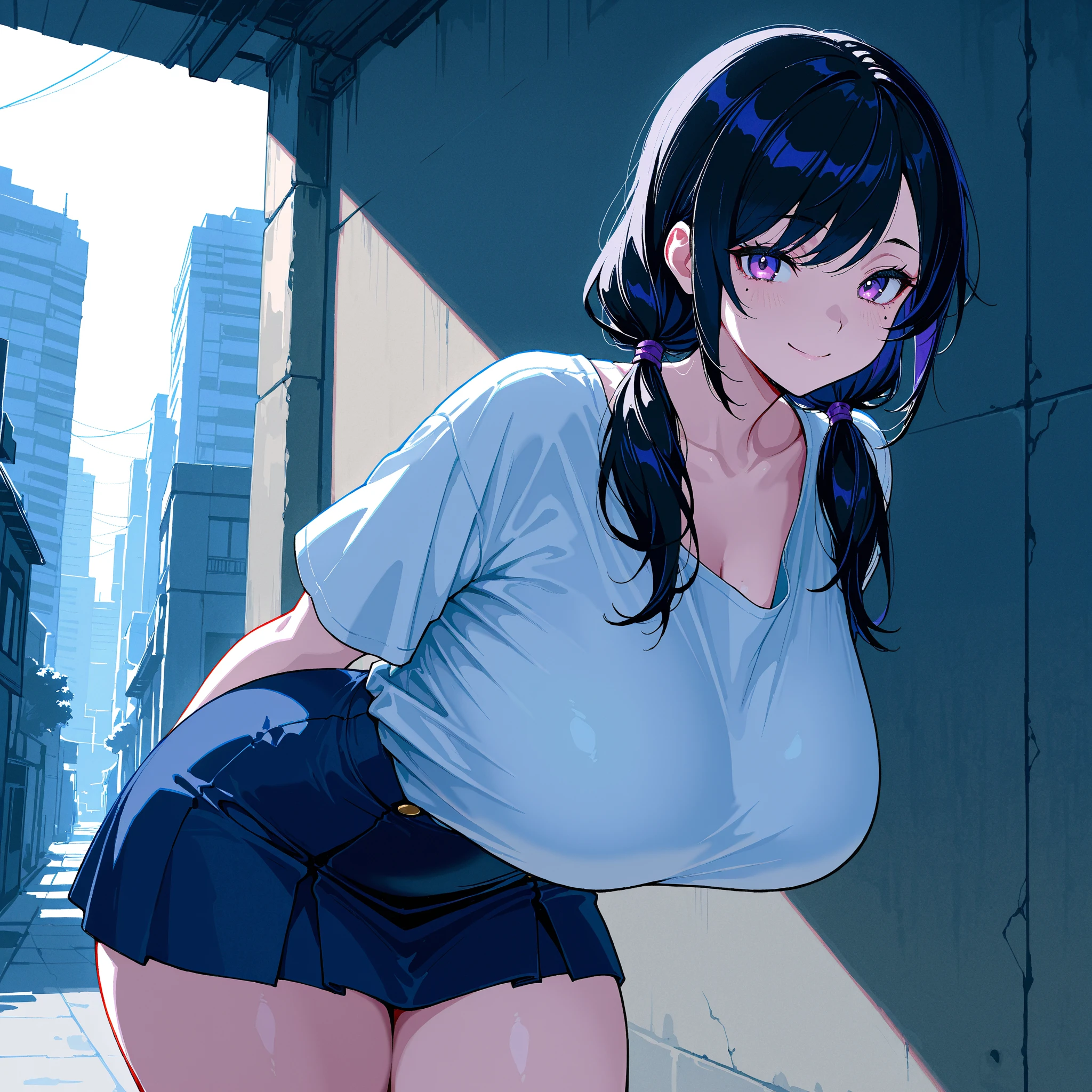 uma imagem de desenho animado de uma mulher com um grande peito posando para uma foto, thicc, small curvy loli, anime moe artstyle, (NSFW) seguro para o trabalho, Marin Kitagawa Fanart, menina anime sedutora, em estilo anime, estilo anime ecchi, Oppai, em estilo anime, hinata hyuga, menina saiyajin, 9 0 s estilo anime