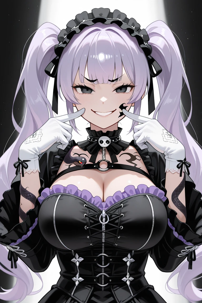 1990s style, dark fantasy anime illustration of a (mature MILF BIMBO Dark Elf with grey skin and short white hair), (UPPER BODY) perfect face, wearing tight leather stealth armor, stalking her victim at DAYLIGHT, ambient light, dark and moody, retro style, BIG KNOCKERS CLEAVAGE, lustful smirking smile red blush red cheeks, chain leash, kneeling, shackles, leather black collar slave, ((BLACK background)) hands on glass breasts on glass ass on glass window fog water drop, 5 fingers each hand, handcuffs