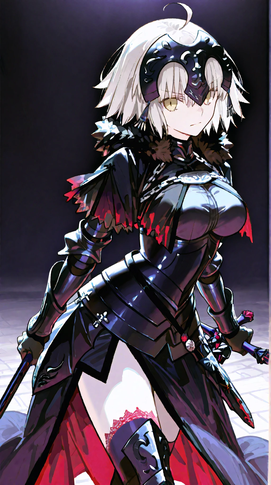 ,Sexy with bikini Costume clothes for medium muscular dark skinned woman, short white hair tied in a ponytail, Eyes red, yellow jacket, black cargo pants, drawing the race: ten mens (with enhanced characteristics Genre: Feminine woman appearance: Dark skin and medium muscular Short white hair spiked up, similar to the style "porcupine hair" eerie glowing red eyes, emanating power Wearing the black jacket characteristic of High-Level Hunters, with gold detailsTight black cargo pants, with black combat boots Accessories: black fingerless gloves, revealing sharp claw marks Magic dagger floating next to his right hand, giving off a slightly bluish aura Lips are smooth or colored, fundo preto Simpler, minimalism, monotonous, paletas de cores Simpler, to clean, sharp designs, fluid silhouettes, skirts and tight pants, high-waisted skirts and pants, vestidos Simpler, shirts and blouses, asymmetric, geometric, Elegant, luxurious materials and designs, Simpler, Minimum accessories, tail((Additional Detail: in the beach setting sitting on a Simpler chair , She is very muscular, Simpler, long breasts, Lumiere, Simpler,Simpler smile details Simpler qualification in details beautiful Simpler round Iris ball ,.(( Additional eye details :forma: Eye shapes vary greatly, but generally have rounded and curvy contours. This softness contributes to the overall aesthetics of the "cuteness" and young people often associated with anime.
Iris: Iris colors are vibrant and varied, ranging from natural tones like brown and blue to fantasy colors like pink, green and purple. This variety contributes to the creation of visually appealing and distinct characters...
sheen: Olhos de anime frequentemente apresentam um brilho ou reflexo de Lumiere, which gives them a lively and dynamic appearance. This glow can be used to highLumiere the character'emotion or to draw attention to a specific point in the scene..))