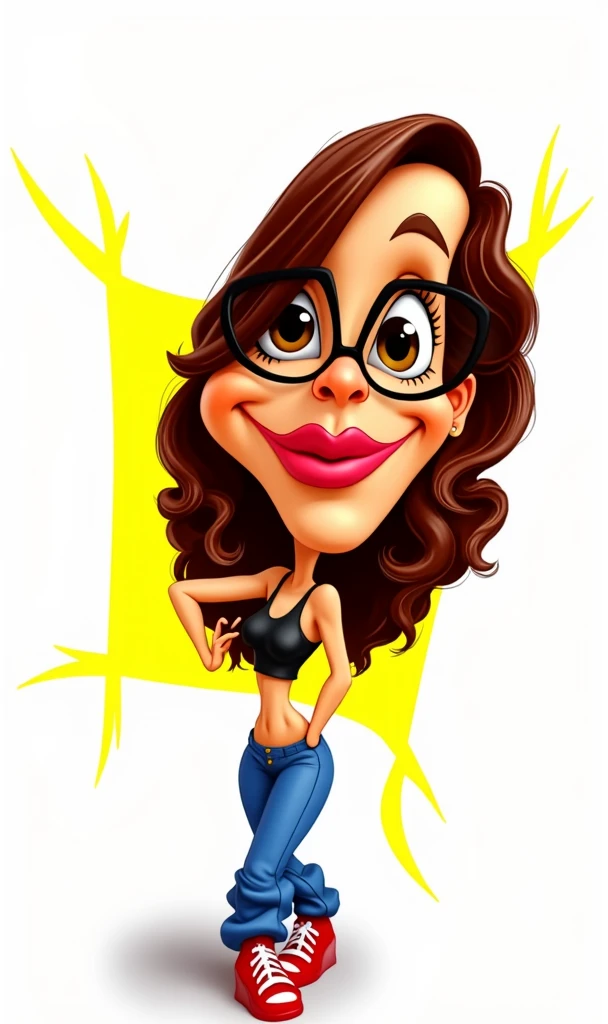 cartoon woman in bikini and glasses posing for a photo, arte digital dos desenhos animados, arte dos desenhos animados, in cartoon style, desenho animado de arte digital, pintura digital dos desenhos animados, Garota sexy, menina pinup, Cartoon style illustration, cartoon illustration, retrato dos desenhos animados, full-colour illustration, hd illustration, arte dos desenhos animados, Lowres, mulher bonito, sexy :8, caricature illustration, Altas