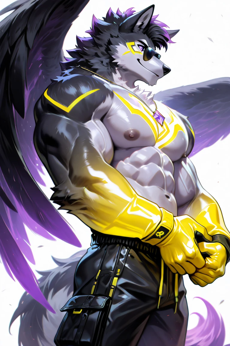 独奏，solo person，male people，nakeness，sergal character，all in black，Angel style, White slime dripped from his wet body. ((male people)) (Muscle tissue)((Black and white)) ((male people) (human character) ([Selga])), Hello，It's nothing, photo-hyper-realistic, in pastel shades, (Fine wool: 1.1), Happy watching., (law), (only: 1.1), ), Tail lift, ((The beautiful) with eyes: 1.1), (詳細な目: 1.1), (Detailed pubic hair), (tmasterpiece: 1.2), (sport), Good anatomy, Detailed pubic hair face, (by kenkert), author：ross tran, by michael & Inessa Garmash, author：Pino Deheni, author：Kirito, author：Alaina Enemi, author：ruanjia