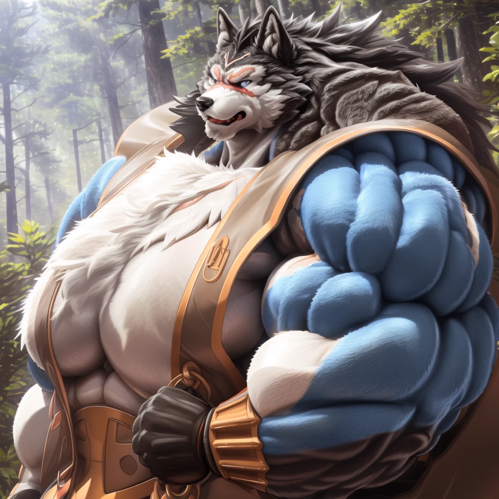 (Anthro White Wolf:2.0), mature, masculine, (Bodybuilder), (strong pecs), (correct anatomy:1.2), vascular veins, (cartoon fur, detailed fur texture:1.3), topless, shirtless, nake, ultradetailed, (big muscles, huge muscles:1.2), (hyper muscles:1.39), (hypermuscle:1.39), (by darkgem, by greg hildebrandt, by nomax, by kuroma:1.1), (by haps, by tohfu, by negger, by don bluth, by leonid afremov:1.1), (huge pecs, hyper pecs:1.4), (arm up:1.3), (bulging (biceps:1.2), bulging triceps, massive lats:1.2), (detailed fur, realistic fur:1.3) (manly, handsome, very smug smirk, looking at viewer, detailed eyes:1.3), (detailed background:1.2), wolf head, ((serious:1.4) expression) (Flexing), (grin Face), (Full body), ((erect penis)),(Hyper long penis:1.4)),(Cum), (Thick cum), Sniff Armpit, (Nake:1.7), (<3:1.4), (Visible Abs),(Sixpack), (Swoll), (Hyper Muscle), (White fur:2.0),(White Body:2.0),(Scar on face: 1.8), Nature light, (Beach Background:2.0),(Blue Eye:1.8)